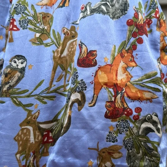 Their Nibs | Animal Woodland Cottagecore Pajama Shorts size Large - Picture 2 of 5